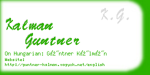 kalman guntner business card